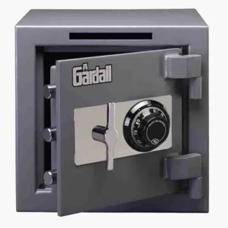 Gardall LCS1414-G-C Front Load Drop Slot Burglar Safe with Dial Combination Lock and Rotary Handle