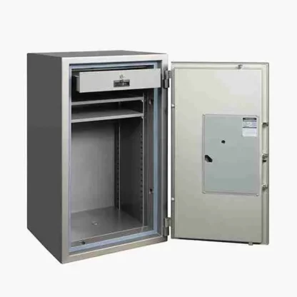 Gardall SS3918CK Two-Hour Fire-Rated Record Safe with Dial Combination and Key Lock & L-Handle - Tray