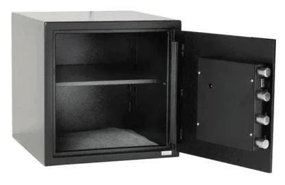 Hayman CV-20D-C CashVault Burglar Safe with Dial Combination Lock, Steel Live Locking Bolts, Shelves and L-Handle