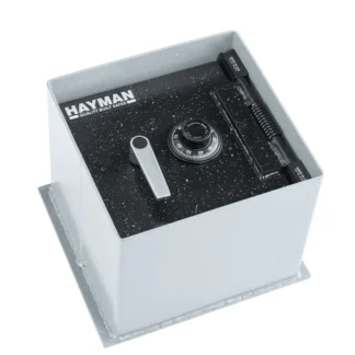 Hayman FS8 Steel Body Floor Safe with Dial Combination Lock and L-Handle