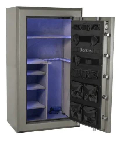 Hayman RK-6536 Rockies Gun Safe with Electronic Lock, Black Nickel 5-Spoke and Pull Handle