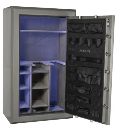 Hayman RK-7242 Rockies Gun Safe with Electronic Lock, 5-Spoke Handle and Pull Handle - Shelves, Gun Rack & Door Organizer