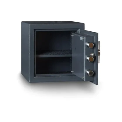 Hollon B1414C B-Rated Burglar Safe with Dial Combination Lock and Rotary Handle - Shelf & Live Steel Locking Bolts