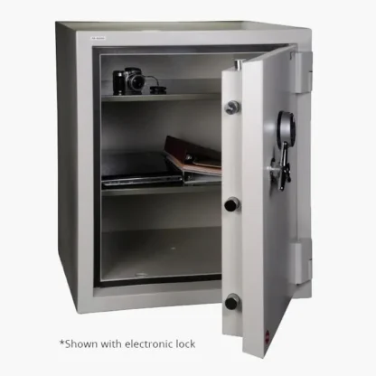 Hollon FB-685E 2-Hour Fire and Burglary Safe with Electronic Lock and 3-Spoke Handle - Shelves