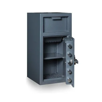 Hollon FD-2714C Depository Safe with Dial Combination Lock and L-Handle