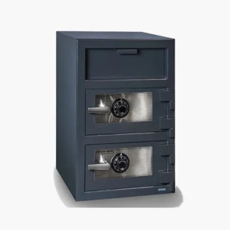 Hollon FDD-3020CC Double Door Depository Safe with Dual Dial Combination Locks and L-Handles