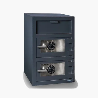 Hollon FDD-3020CC Double Door Depository Safe with Dual Dial Combination Locks and L-Handles