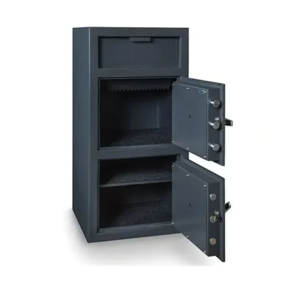 Hollon FDD-4020CC Double Door Depository Safe with Dual Dial Combination Locks and L-Handles