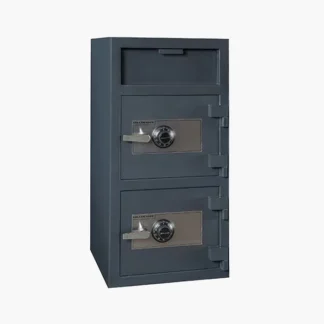 Hollon FDD-4020CC Double Door Depository Safe with Dual Dial Combination Locks and L-Handles