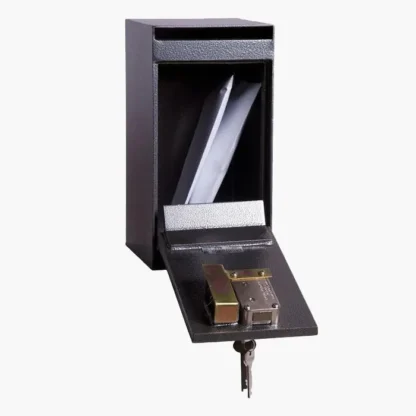 Hollon HDS-01K Under-Counter Safe with Dual Key Locks and Drop Slot