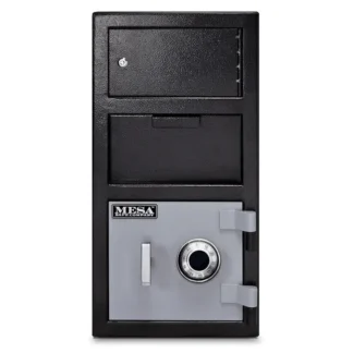 Mesa MFL2014EOLK Front-Drop Depository Safe with Top Locker with Dial Combination Lock