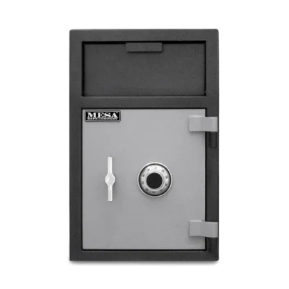 Mesa MFL25CILK Cash Management Depository Safe with Dial Combination Lock and Rotary Handle