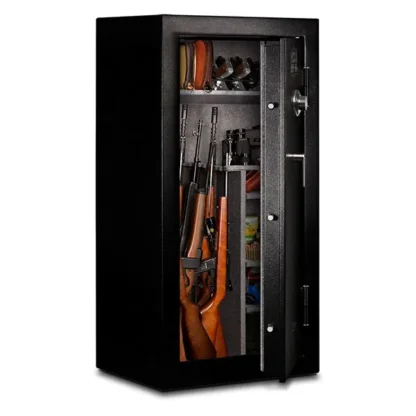 Mesa MGL24C Gun Rifle Safe with Dial Combination Lock and L-Handle - Shelves