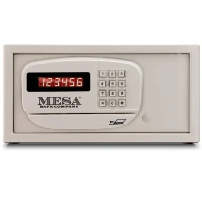 Mesa MH101E Hotel Residential Safe in Color White with Advanced Card-Swipe Electronic Lock