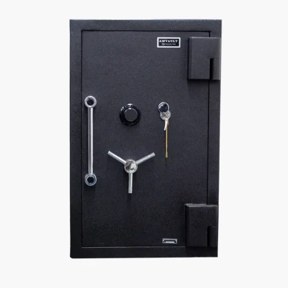 AMSEC CFX352020 AMVAULTx6 Burglary-Fire Safe with Key Locking Dial, 3-Spoke Handle and Pull Handle