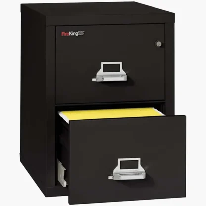 FireKing 2-1825-C Fire File Cabinet in Black with UL High-Security Key Lock