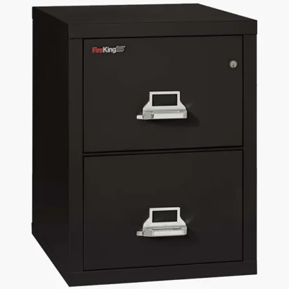 FireKing 2-1825-C Fire File Cabinet in Black with UL High-Security Key Lock