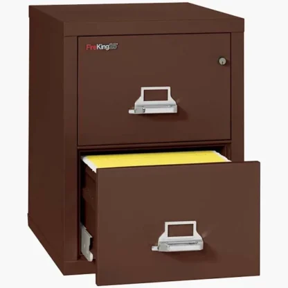 FireKing 2-1825-C Fire File Cabinet in Brown with UL High-Security Key Lock