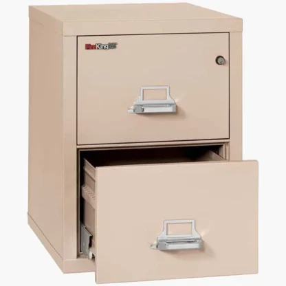 FireKing 2-1825-C Fire File Cabinet in Champagne with UL High-Security Key Lock