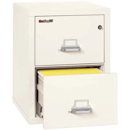 FireKing 2-1825-C Fire File Cabinet in Ivory White with UL High-Security Key Lock