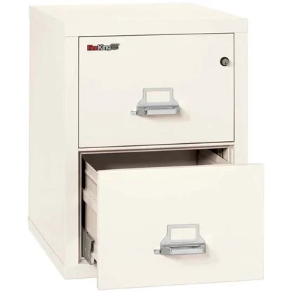 FireKing 2-1825-C Fire File Cabinet in Ivory White with UL High-Security Key Lock