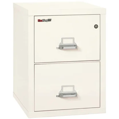 FireKing 2-1825-C Fire File Cabinet in Ivory White with UL High-Security Key Lock