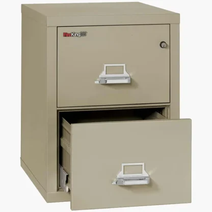 FireKing 2-1825-C Fire File Cabinet in Pewter with UL High-Security Key Lock