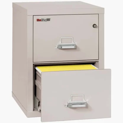 FireKing 2-1825-C Fire File Cabinet in Platinum with UL High-Security Key Lock