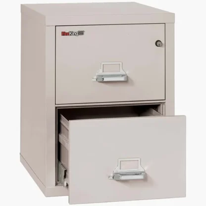 FireKing 2-1825-C Fire File Cabinet in Platinum with UL High-Security Key Lock