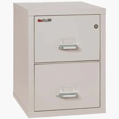 FireKing 2-1825-C Fire File Cabinet in Platinum with UL High-Security Key Lock