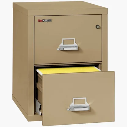 FireKing 2-1825-C Fire File Cabinet in Sand with UL High-Security Key Lock