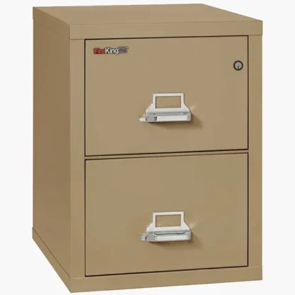 FireKing 2-1825-C Fire File Cabinet in Sand with UL High-Security Key Lock