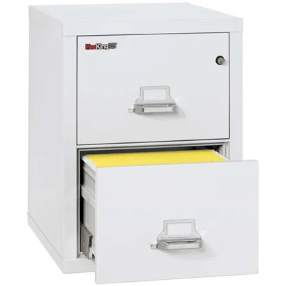 FireKing 2-2125-C Fire File Cabinet in Arctic White with UL High-Security Key Lock