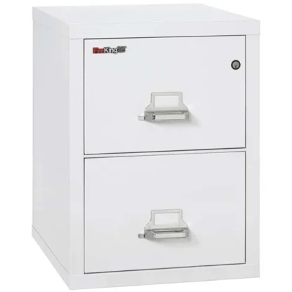 FireKing 2-2125-C Fire File Cabinet in Arctic White with UL High-Security Key Lock