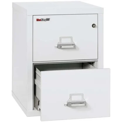 FireKing 2-2125-C Fire File Cabinet in Arctic White with UL High-Security Key Lock