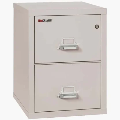 FireKing 2-2125-C Fire File Cabinet in Platinum with UL High-Security Key Lock