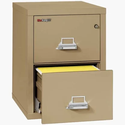 FireKing 2-2125-C Fire File Cabinet in Sand with UL High-Security Key Lock