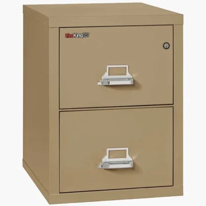 FireKing 2-2125-C Fire File Cabinet in Sand with UL High-Security Key Lock