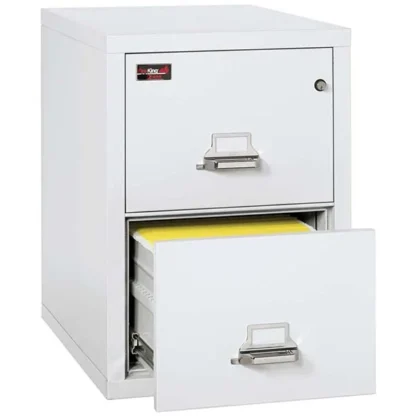 FireKing 2-2130-2 Two-Hour Vertical Fire File Cabinet in Arctic White Color with UL High-Security Key Lock