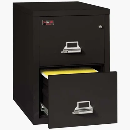 FireKing 2-2130-2 Two-Hour Vertical Fire File Cabinet in Black Color with UL High-Security Key Lock