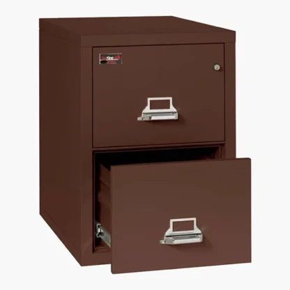 FireKing 2-2130-2 Two-Hour Vertical Fire File Cabinet in Brown Color with UL High-Security Key Lock