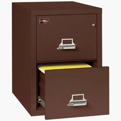 FireKing 2-2130-2 Two-Hour Vertical Fire File Cabinet in Brown Color with UL High-Security Key Lock