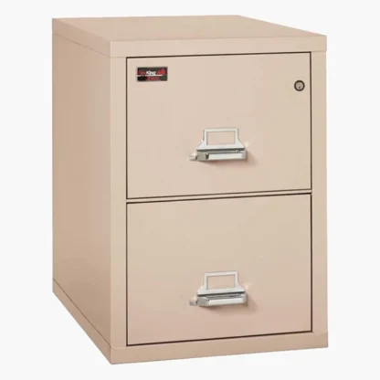 FireKing 2-2130-2 Two-Hour Vertical Fire File Cabinet in Champagne Color with UL High-Security Key Lock