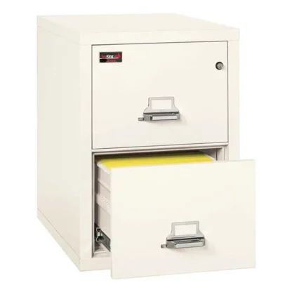 FireKing 2-2130-2 Two-Hour Vertical Fire File Cabinet in Ivory White Color with UL High-Security Key Lock