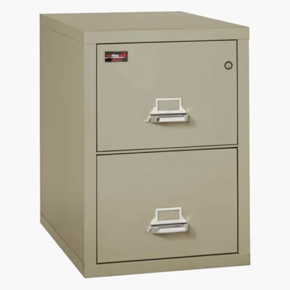 FireKing 2-2130-2 Two-Hour Vertical Fire File Cabinet in Pewter Color with UL High-Security Key Lock