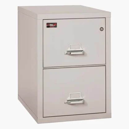 FireKing 2-2130-2 Two-Hour Vertical Fire File Cabinet in Platinum Color with UL High-Security Key Lock