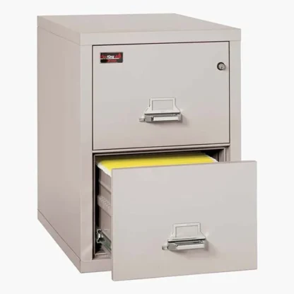 FireKing 2-2130-2 Two-Hour Vertical Fire File Cabinet in Platinum Color with UL High-Security Key Lock