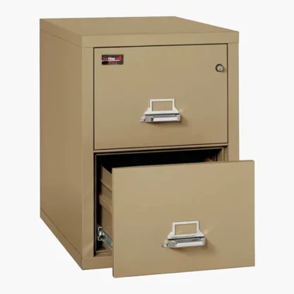 FireKing 2-2130-2 Two-Hour Vertical Fire File Cabinet in Sand Color with UL High-Security Key Lock