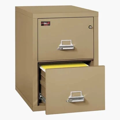 FireKing 2-2130-2 Two-Hour Vertical Fire File Cabinet in Sand Color with UL High-Security Key Lock