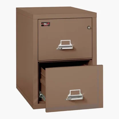 FireKing 2-2130-2 Two-Hour Vertical Fire File Cabinet in Tan Color with UL High-Security Key Lock